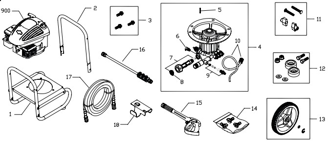 BRIGGS & STRATTON, 020439-00 Pressure Washer Parts